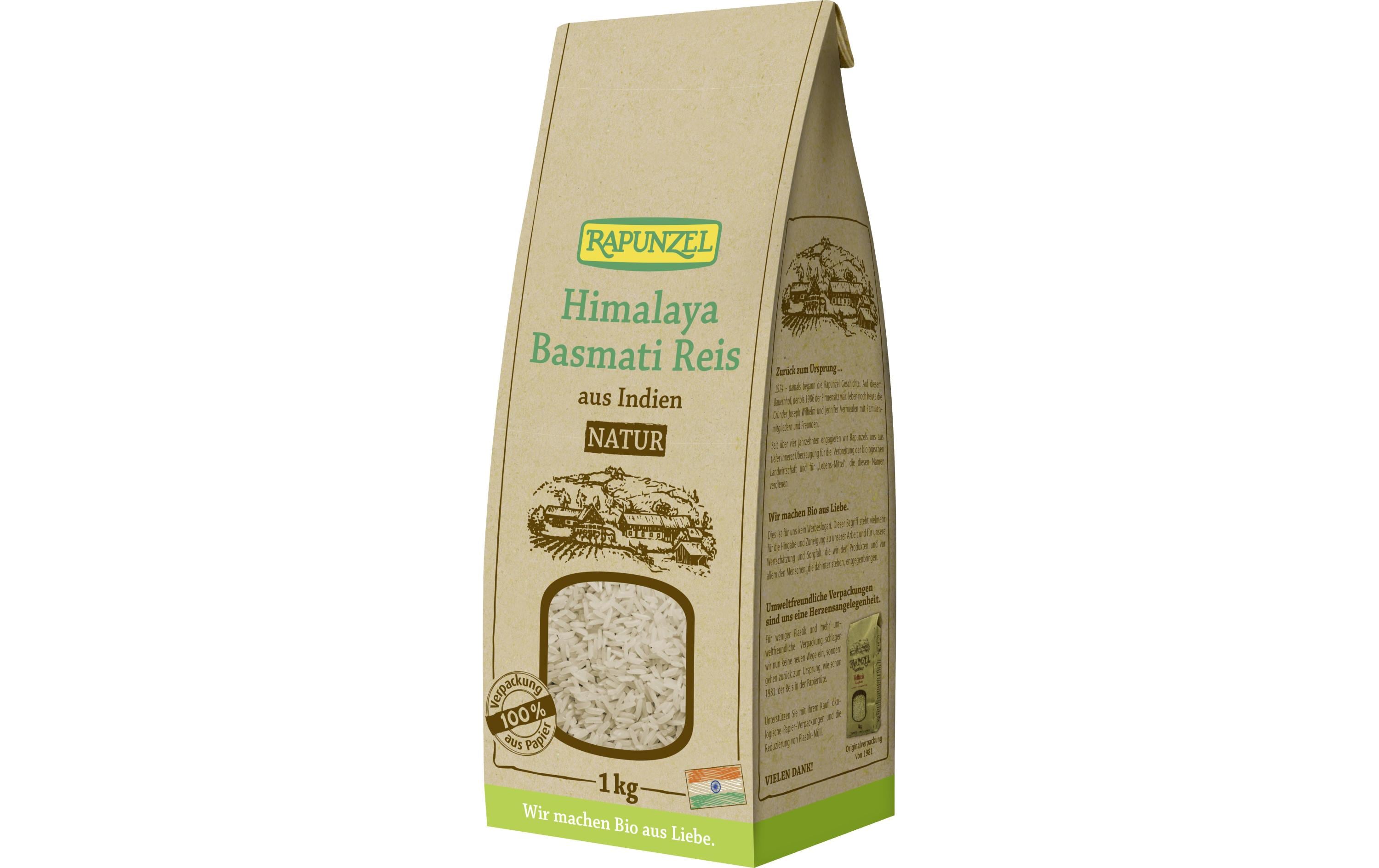 Packung Bio Himalaya Basmati Reis natur 1 kgBio Himalaya Basmati Reis natur
