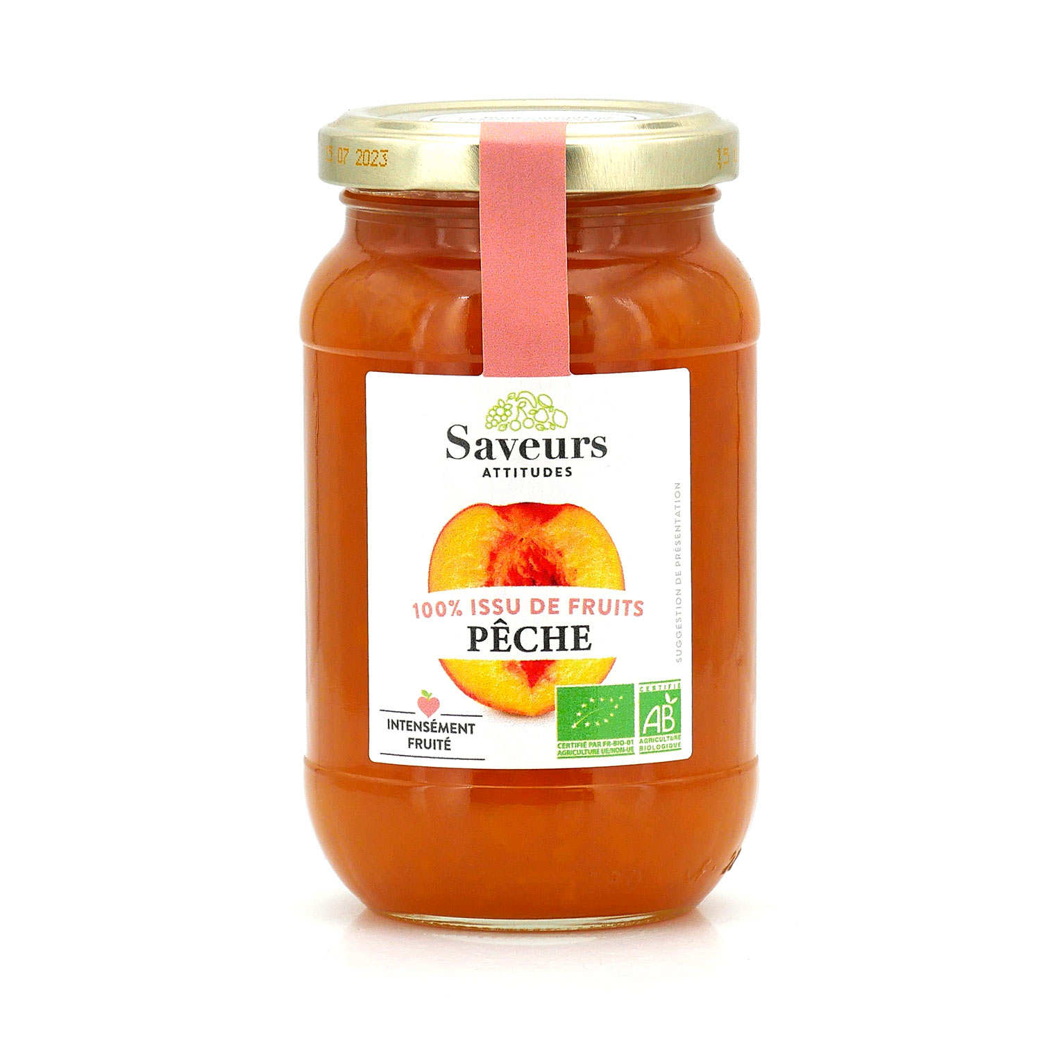 Confiture de pêche bio sans sucre ajouté