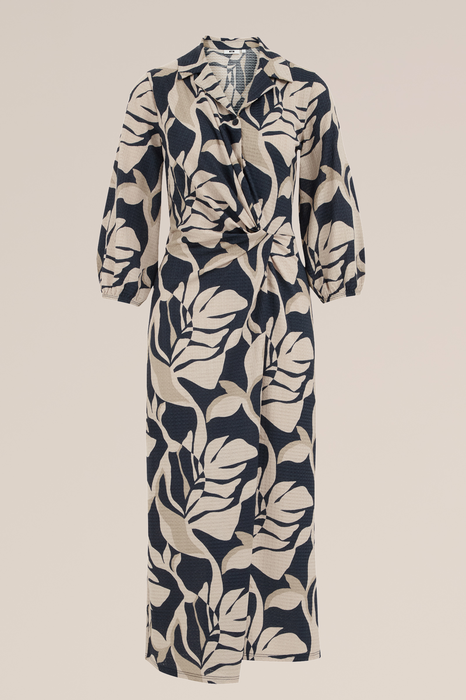 jurk met dessin WE Fashion Beige