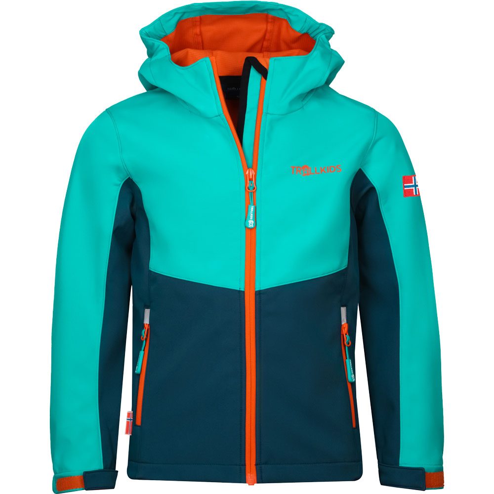 Trollkids Kristiansand Softshelljacke Kinder lake blue