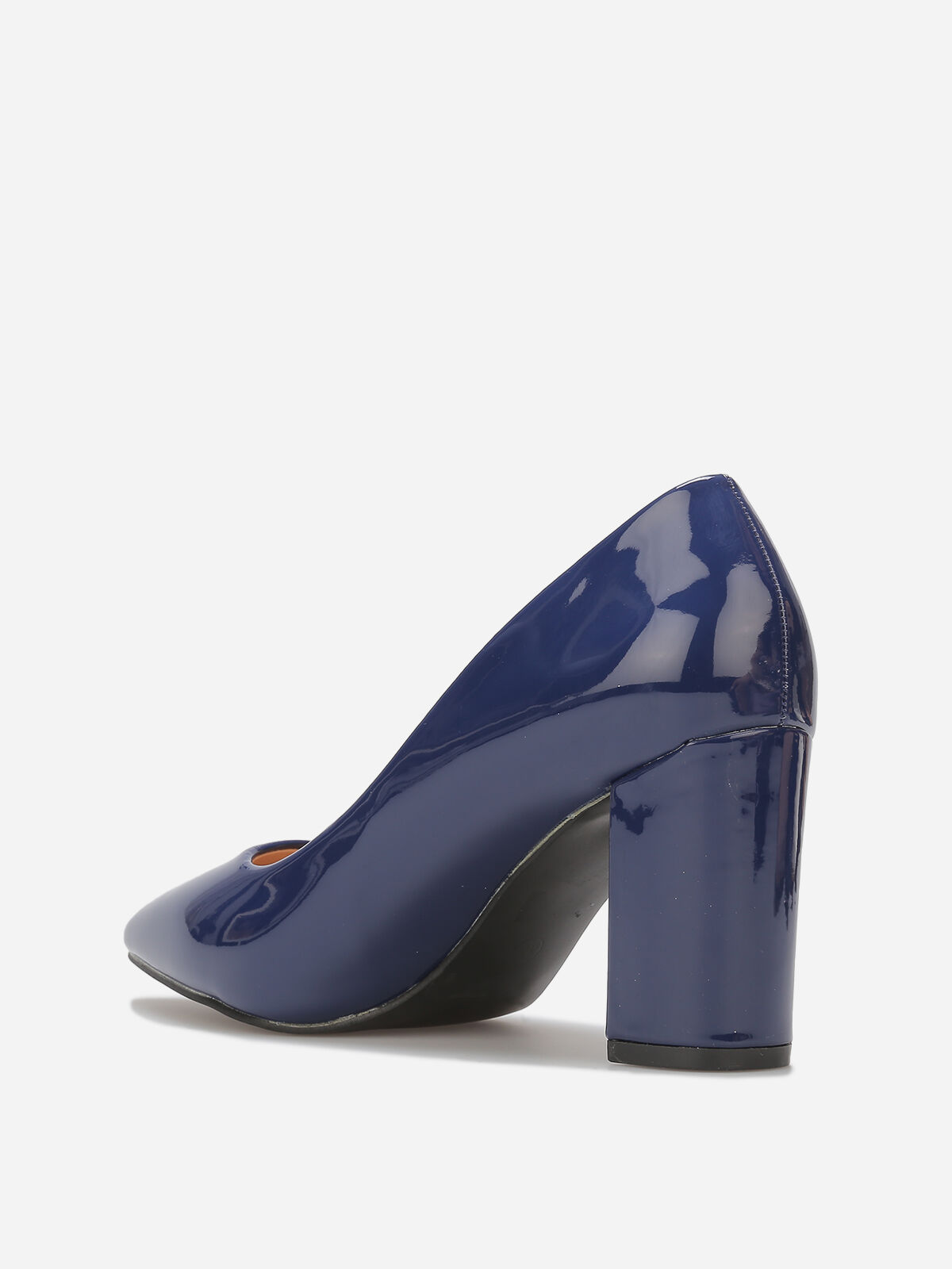 Escarpins vernis à bout pointu- Bleu