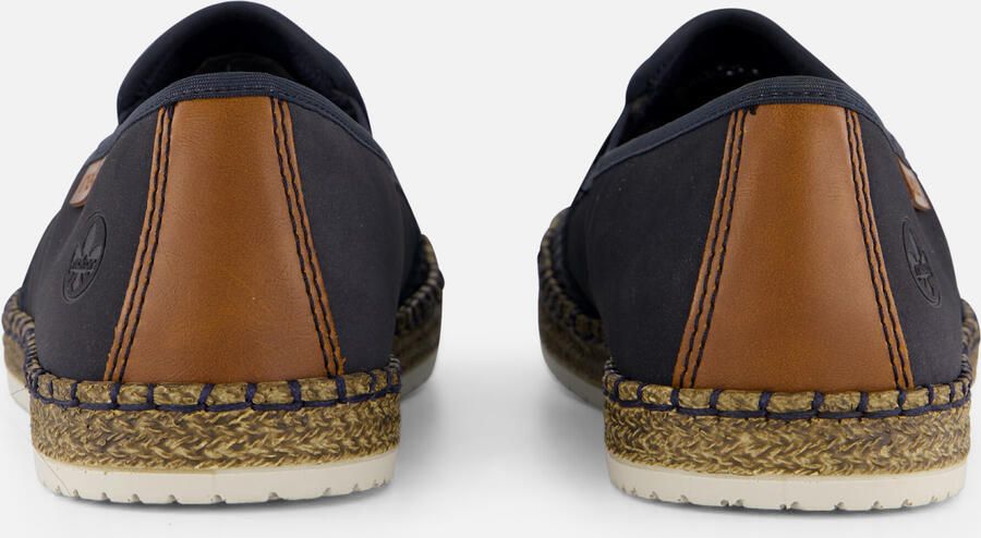 Rieker Zwarte synthetische sliders met comfortabel voetbed en klittenbandsluiting Black
