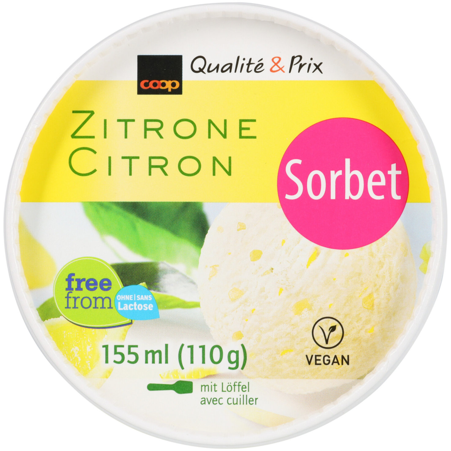 Becher Sorbet Zitrone