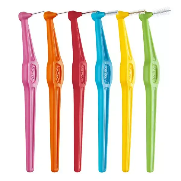 Escova interdental angular TePe Eco-Responsible ISO 5 / 0,8 mm, pacote com 6 unidades.