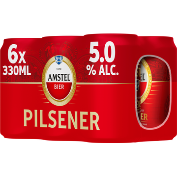 Amstel Pilsener Bier Blik 6 x 330ml