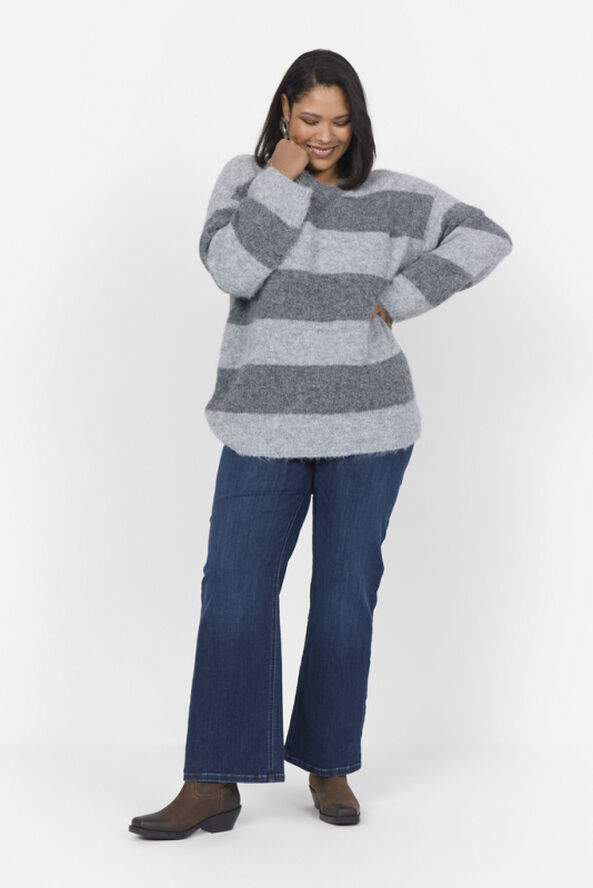 Wasabiconcept Curvy WA-JOLIE 1 Pullover Lys grå 99110c lt grey melange combi