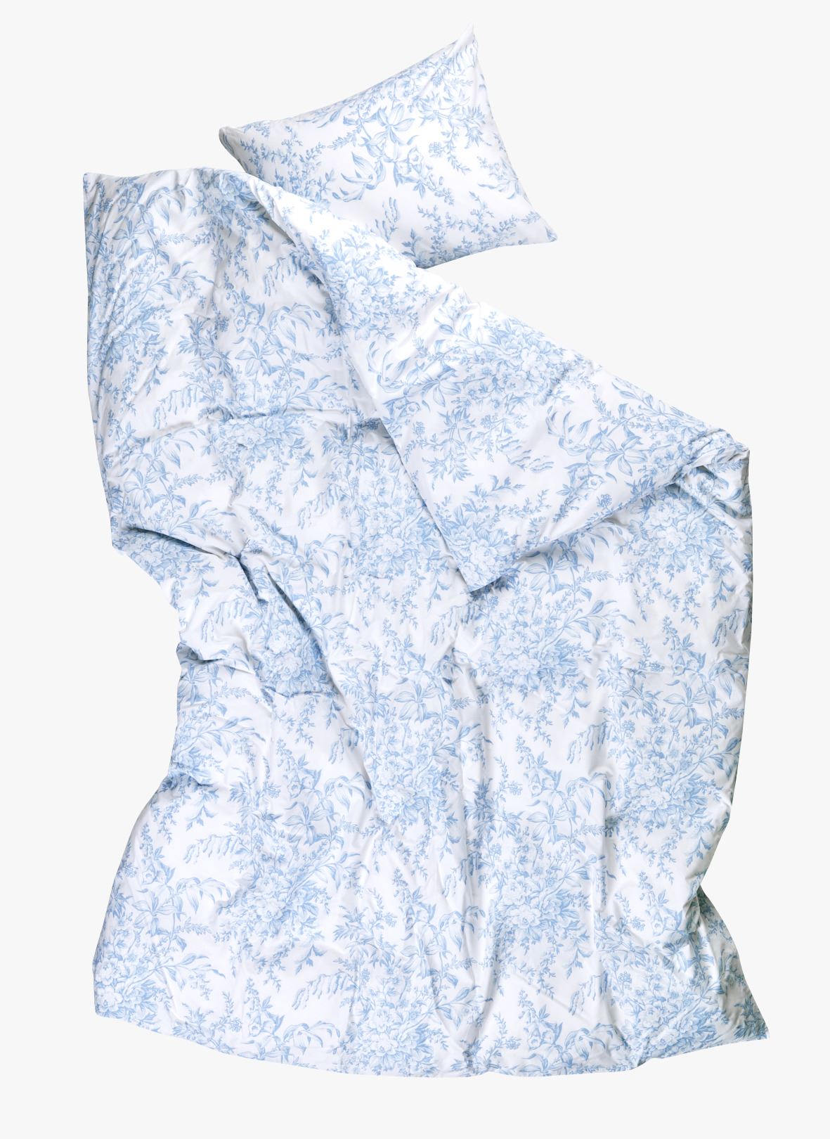 Percale sengesett lys blå - 140x220 cm