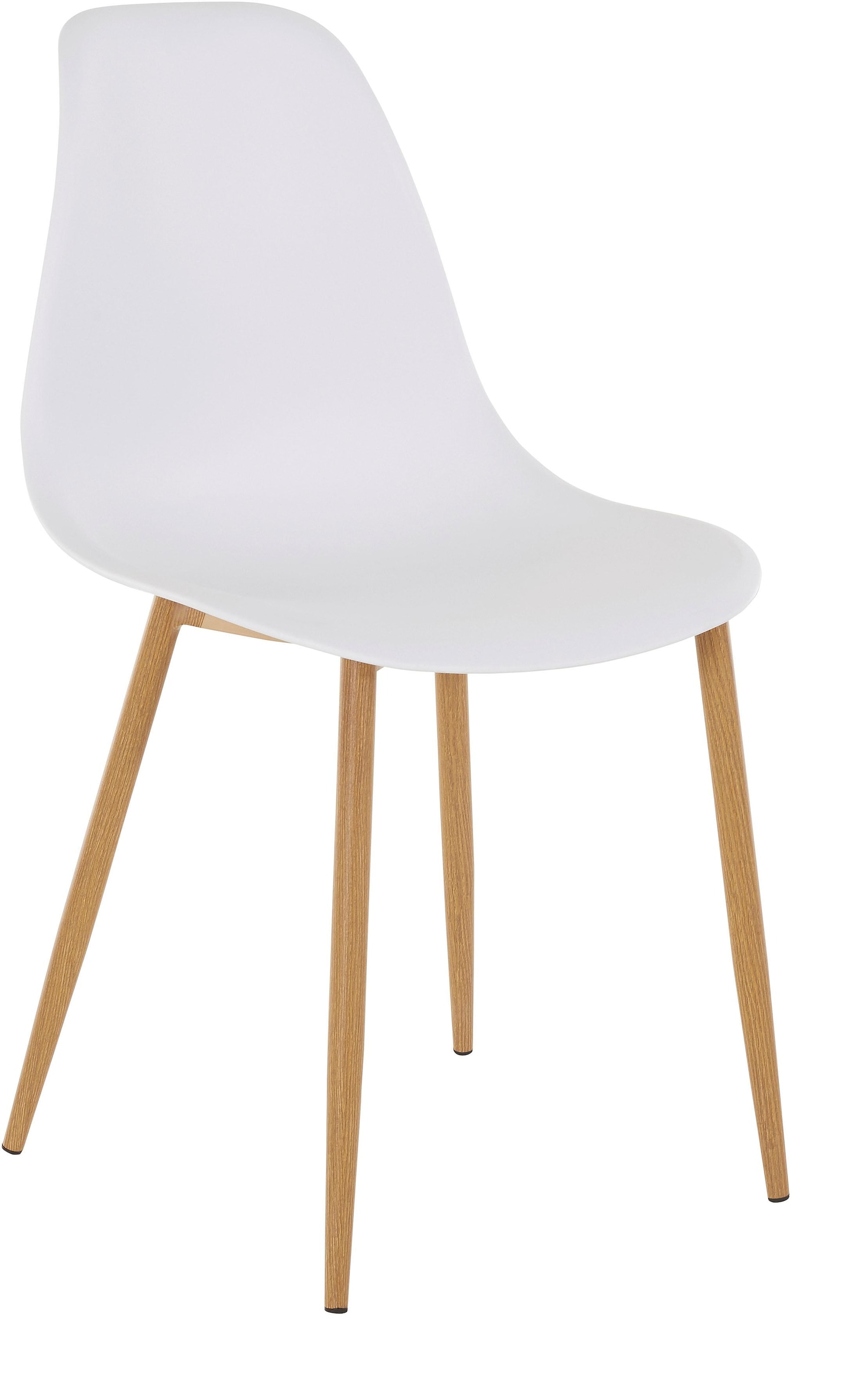 INOSIGN Essgruppe »Miller« Set, 5 Stk. tlg. Glastisch mit 4 Stühlen (Kunststoffschale)