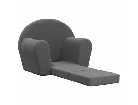 VIDAXL - Chambre bébé Canapé-lit pour enfants anthracite peluche douce