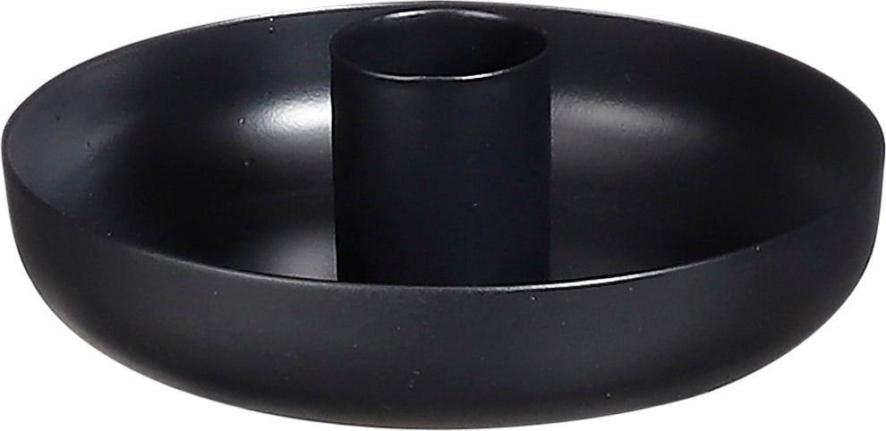 Mica Decorations kandelaar Coast zwart D 9 H 2 cm