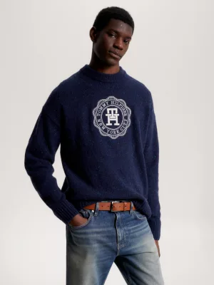 Suéter Donegal oversized com monograma TH