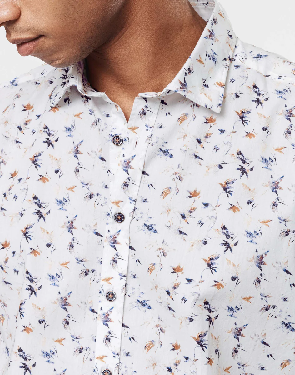 Chemise casual imprimée manches courtes