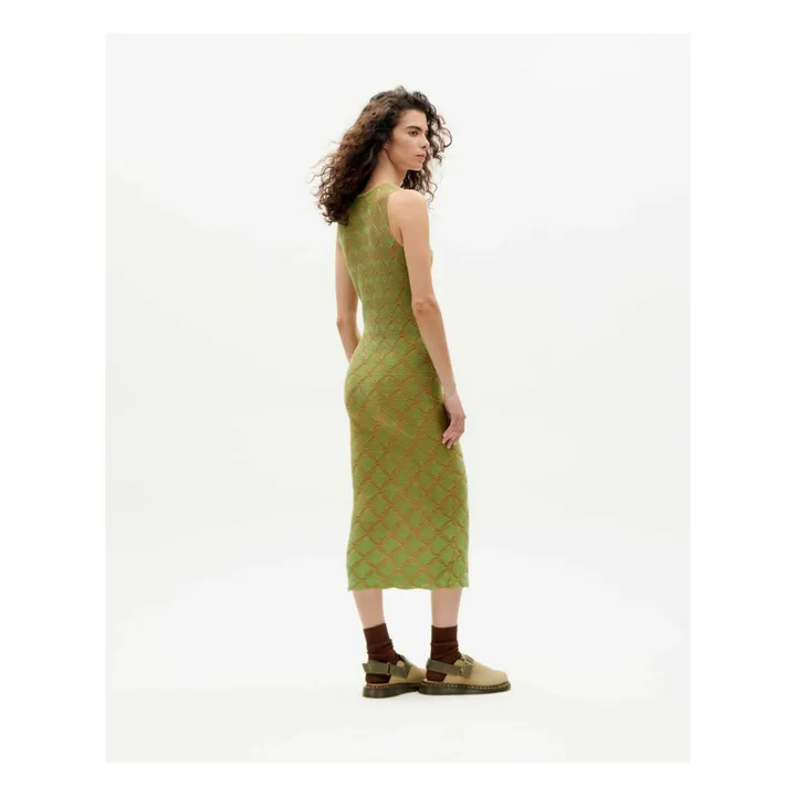 Thinking Mu Robe Maille Pippi Coton Bio | Vert
