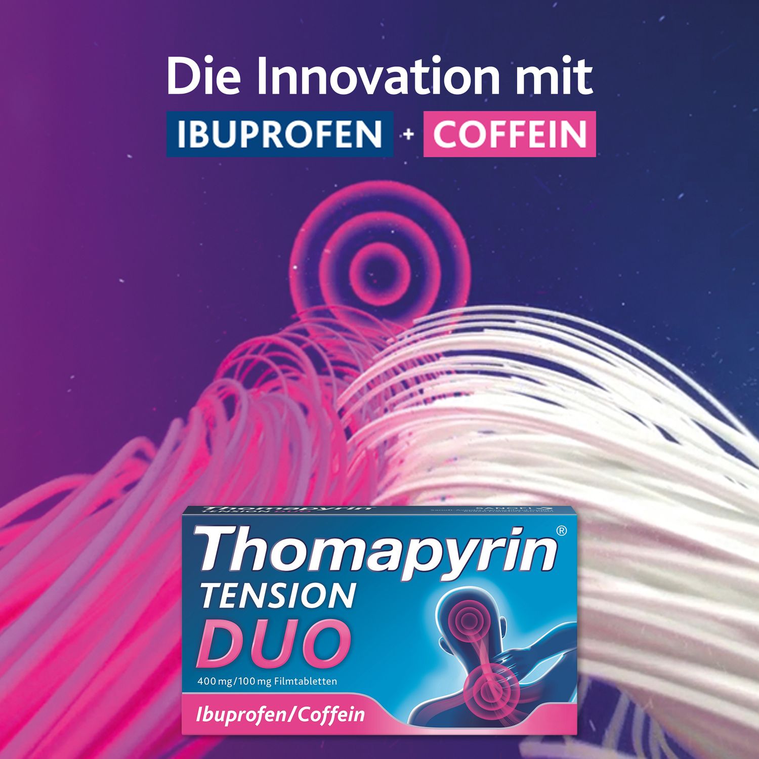 Thomapyrin® TENSION DUO bei Kopfschmerzen: Ibuprofen/Coffein