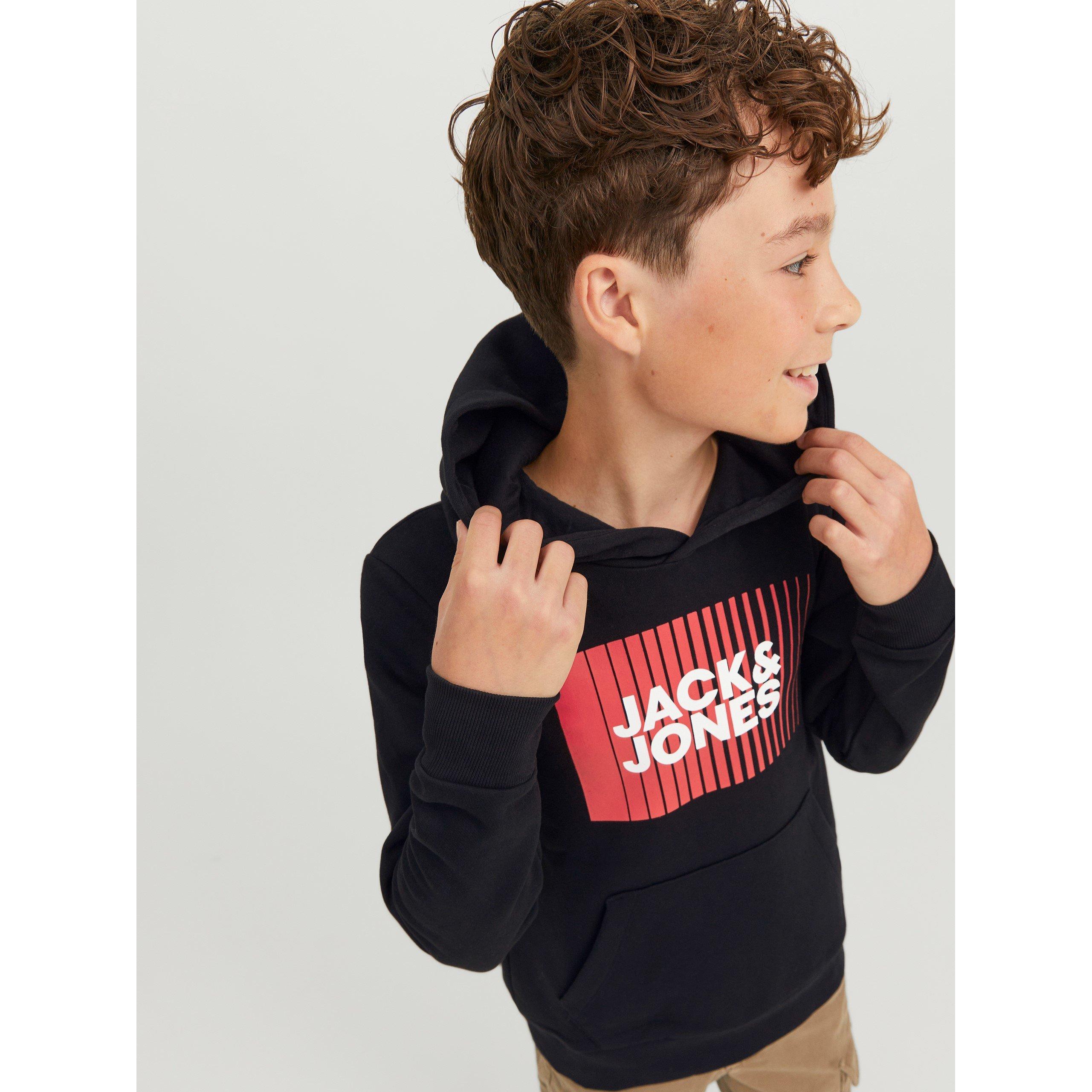 Jack and Jones J And J Play Logo Hoodie Juniors