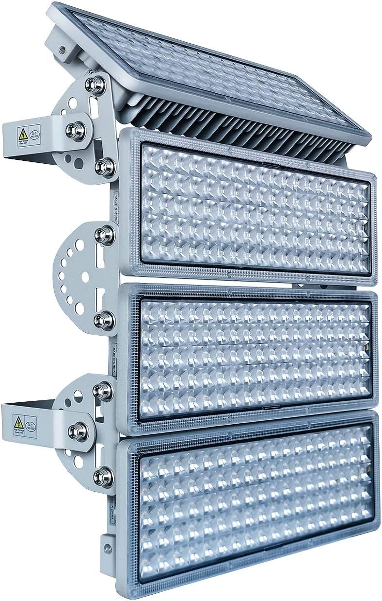400W LED Strahler Flutlicht Außen 40000LM Außenstrahler Flutlichter LED Fluter 4 Flutlichtstrahler mit verstellbarem Winkel 6500K IP67 Wasserfest für Stadien