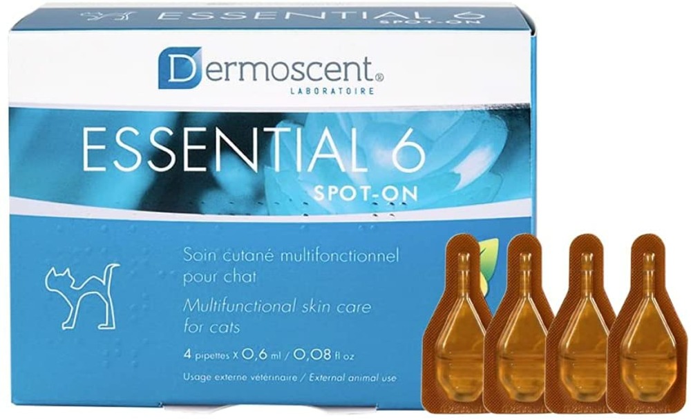 Dermoscence spot on essential 6 chat 4 pipettes de 0,6 ml