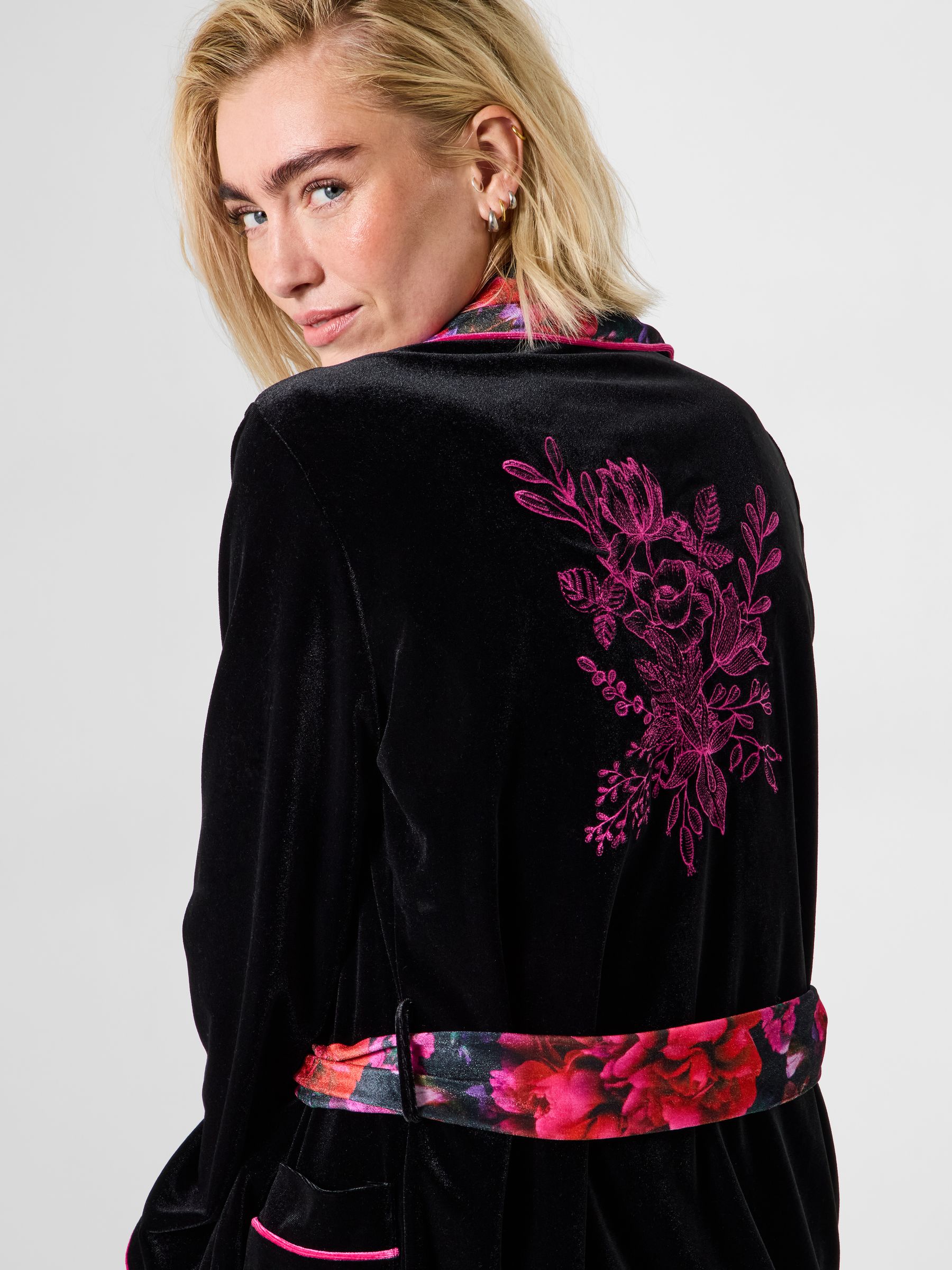 Joe Browns Boutique Floral Velour Dressing Gown