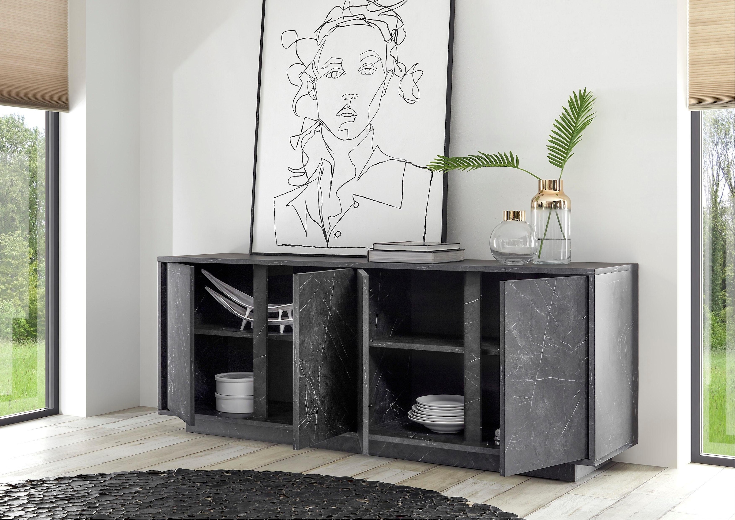 INOSIGN Sideboard »Carrara« grifflos