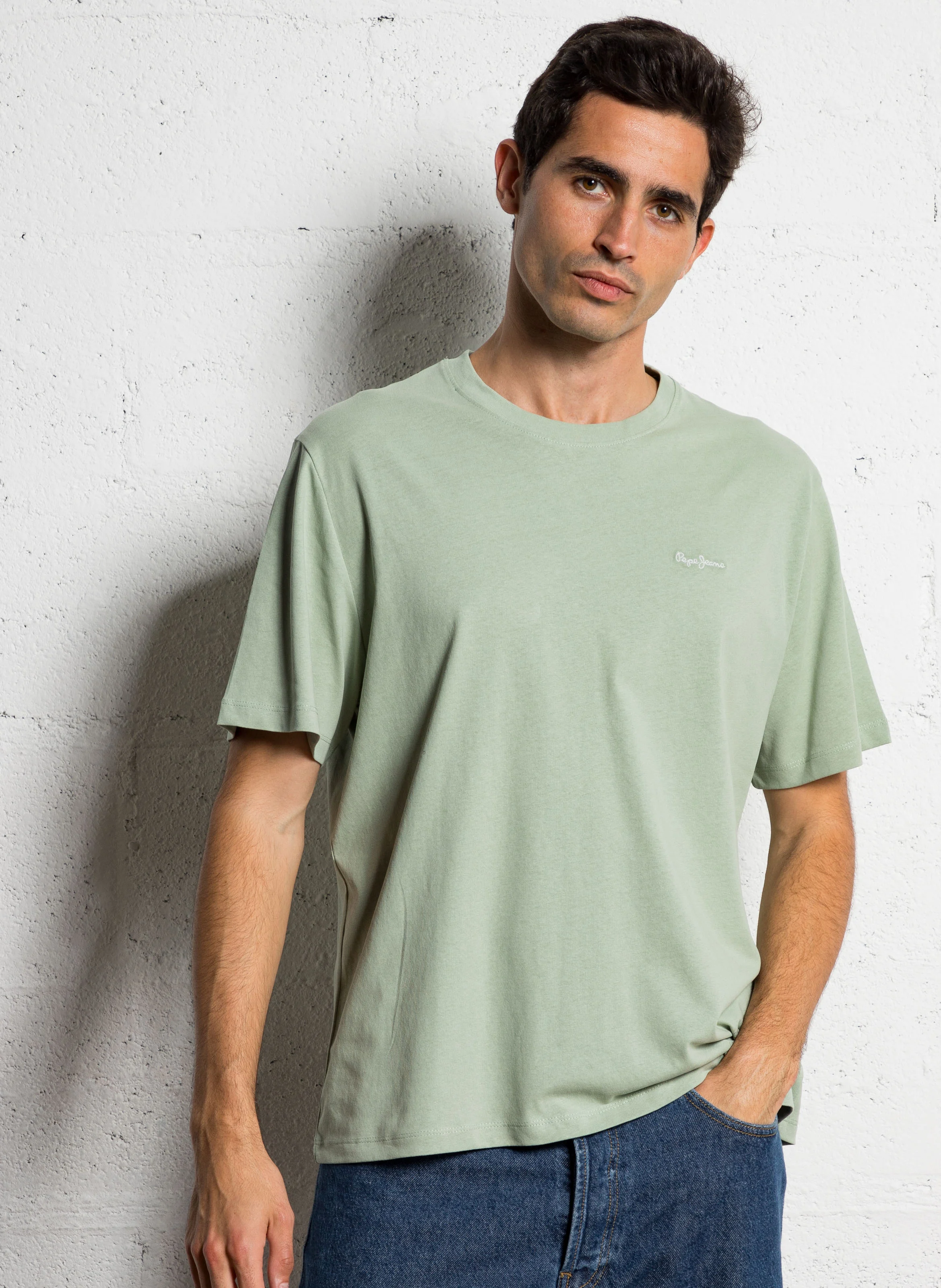 CONNOR - Tee-shirt col rond en coton | Vert