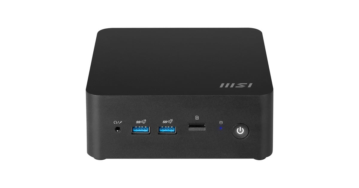 MSICubi NUC 1MG-001EU mini-pc  (Zwart | Core 7 150U | Intel Graphics | 16 GB | 1 TB SSD | EPEAT Silver Registered)