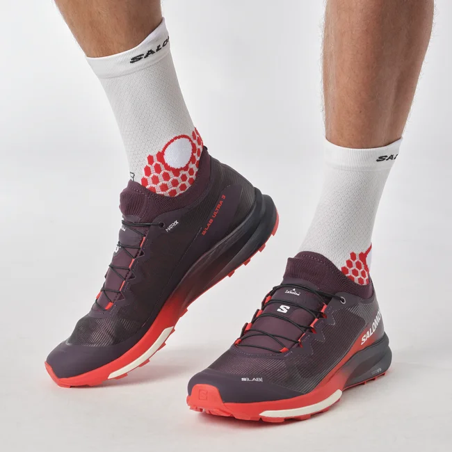 S/LAB ULTRA 3  Chaussures de trail running unisexes PlumPerfect/FieryRed/White