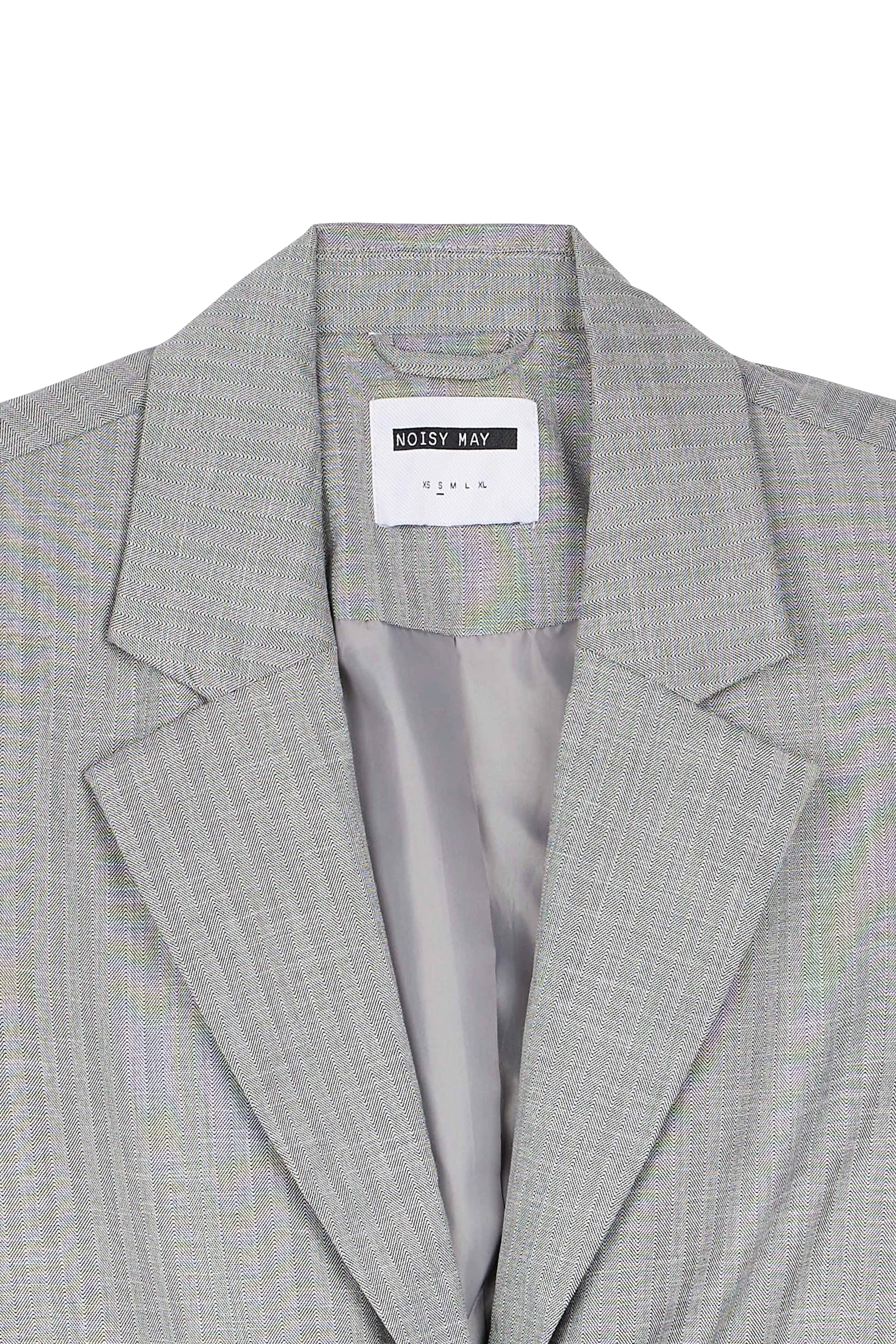 NOISY MAY Veste NMXAVIER L/S CROP BLAZER WVN LAB Gris