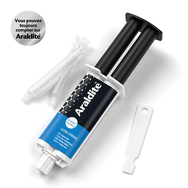 Colle haute performance epoxy à prise progressive Araldite Standard 24 ml