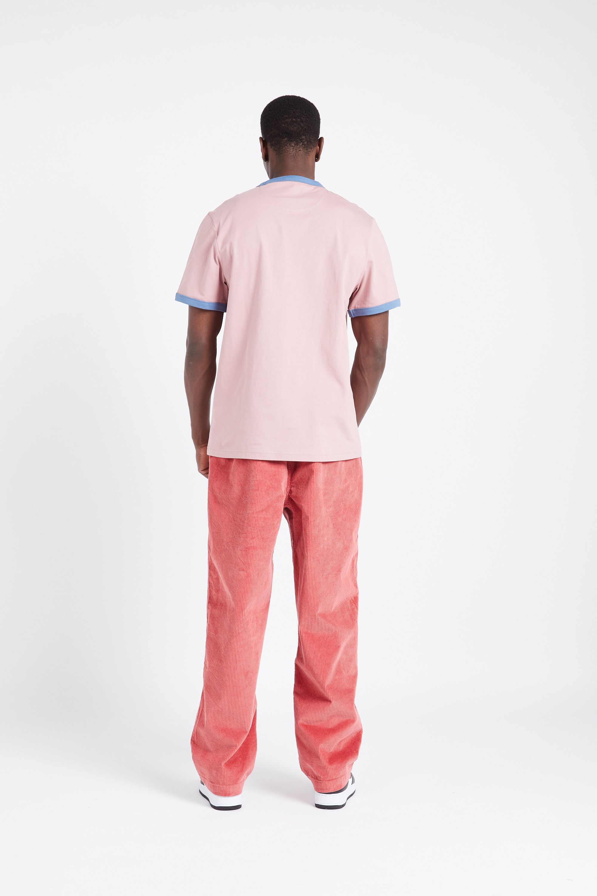 FARAH t-shirt TEES F4KFD041 GROVES RINGER Rose