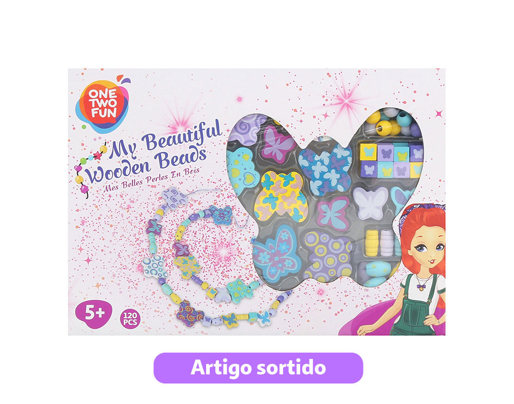 KIT DE MISSANGAS ONE TWO FUN EM MADEIRA MODELOS SORTIDOS