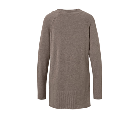 Langer Strickpullover, schwarz