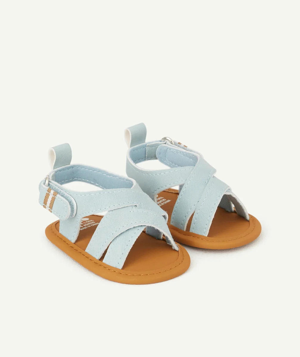 CHAUSSONS STYLE SANDALES BLEU BÉBÉ GARÇON