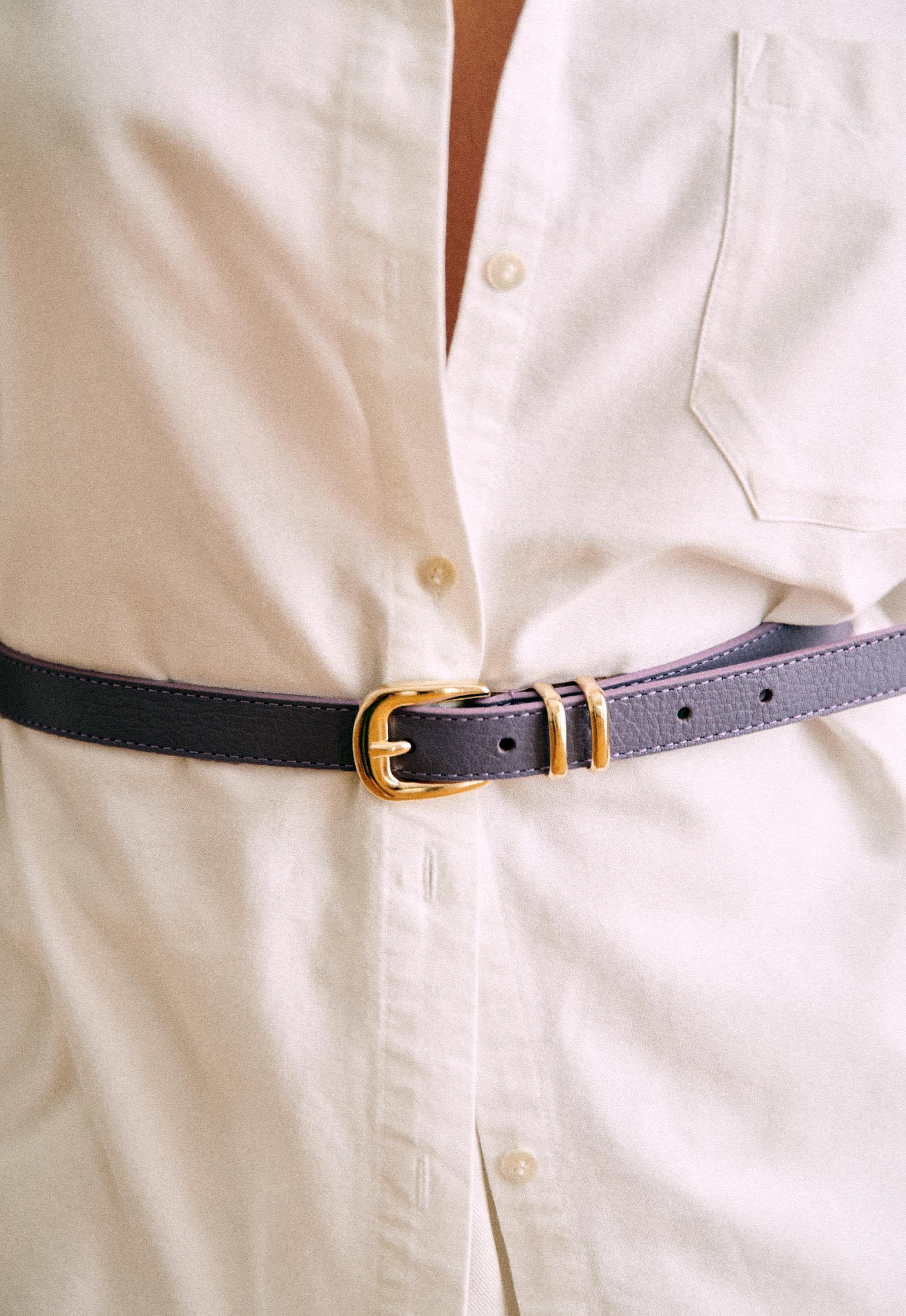 Ceinture Livie - Mauve lisse - E-SHOP/CEINTURES 5905891