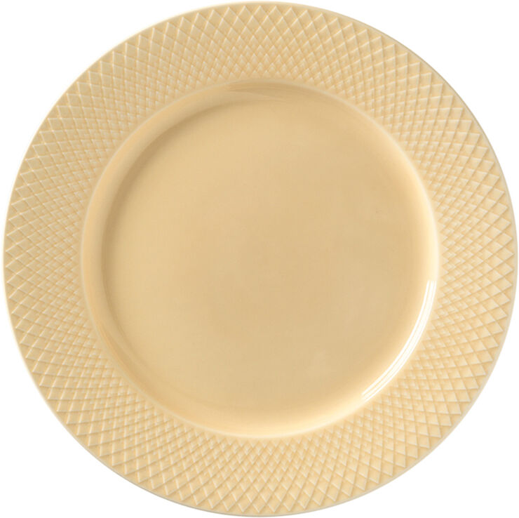 Lyngby Porcelæn Rhombe Middagstallerken Ø27 cm sand porcelæn Sand