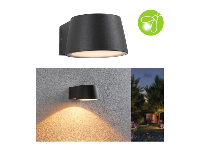 Paulmann Wandleuchte Capea 230 V Anthrazit Insektenfreundliche LED Aussenwandleuchte