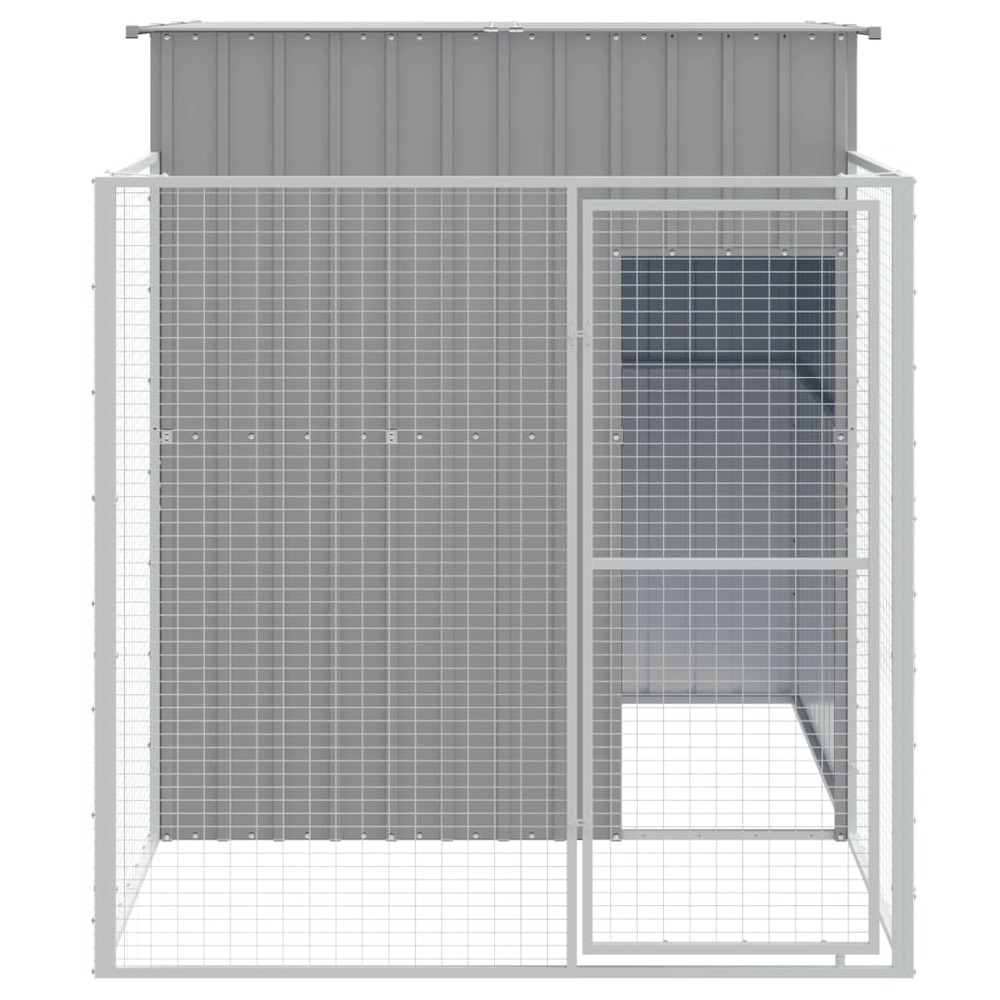 Niche pour chien avec cour gris clair 165x251x181 cm