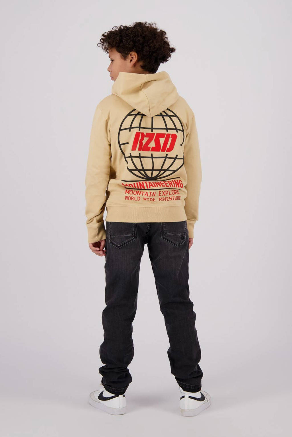 Raizzed hoodie Nulato met backprint beige