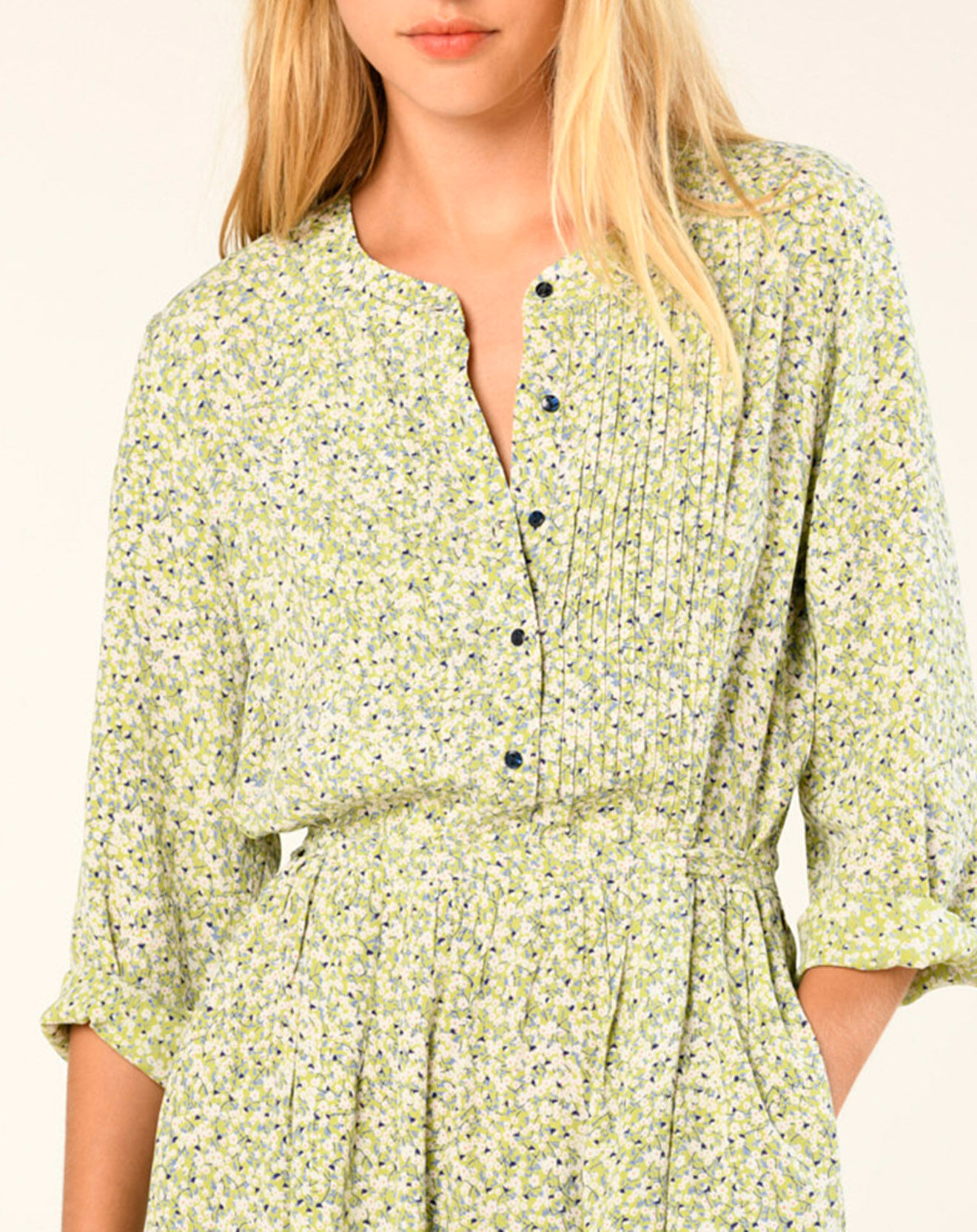 Harris Wilson Robe Léoncie à fleurs olive