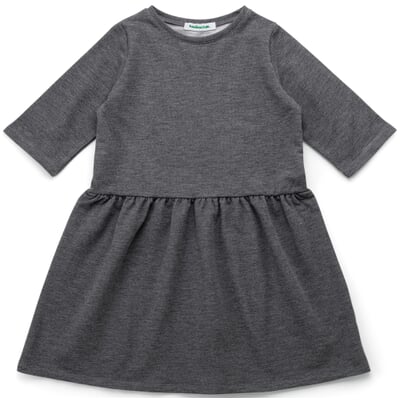 Mädchen-Jerseykleid, Mittelgrau