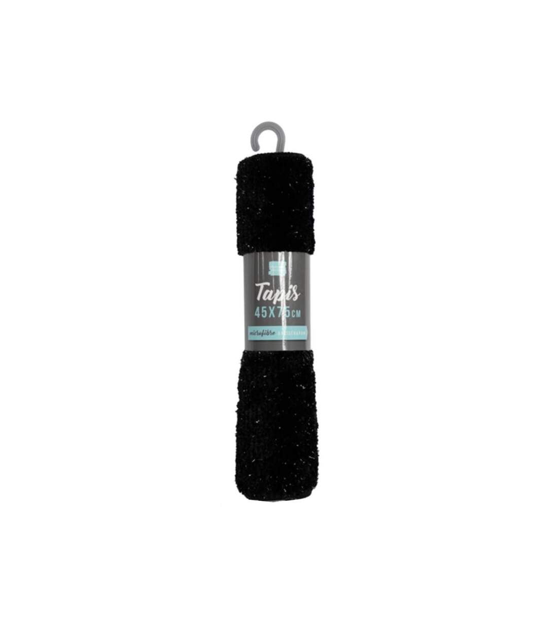 Tapis de Bain Microfibre Métallisé 45x75cm Noir