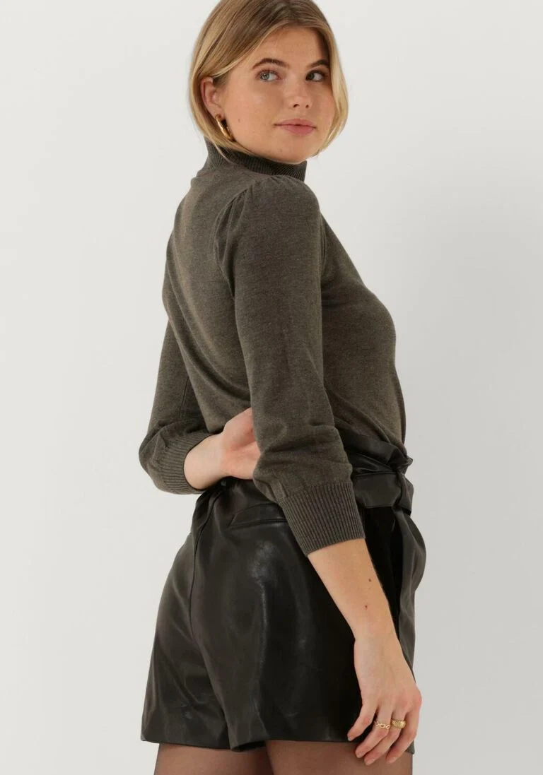 MINUS donkergroene minus trui mersin roll neck knit