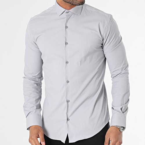 Chemise Manches Longues Gris