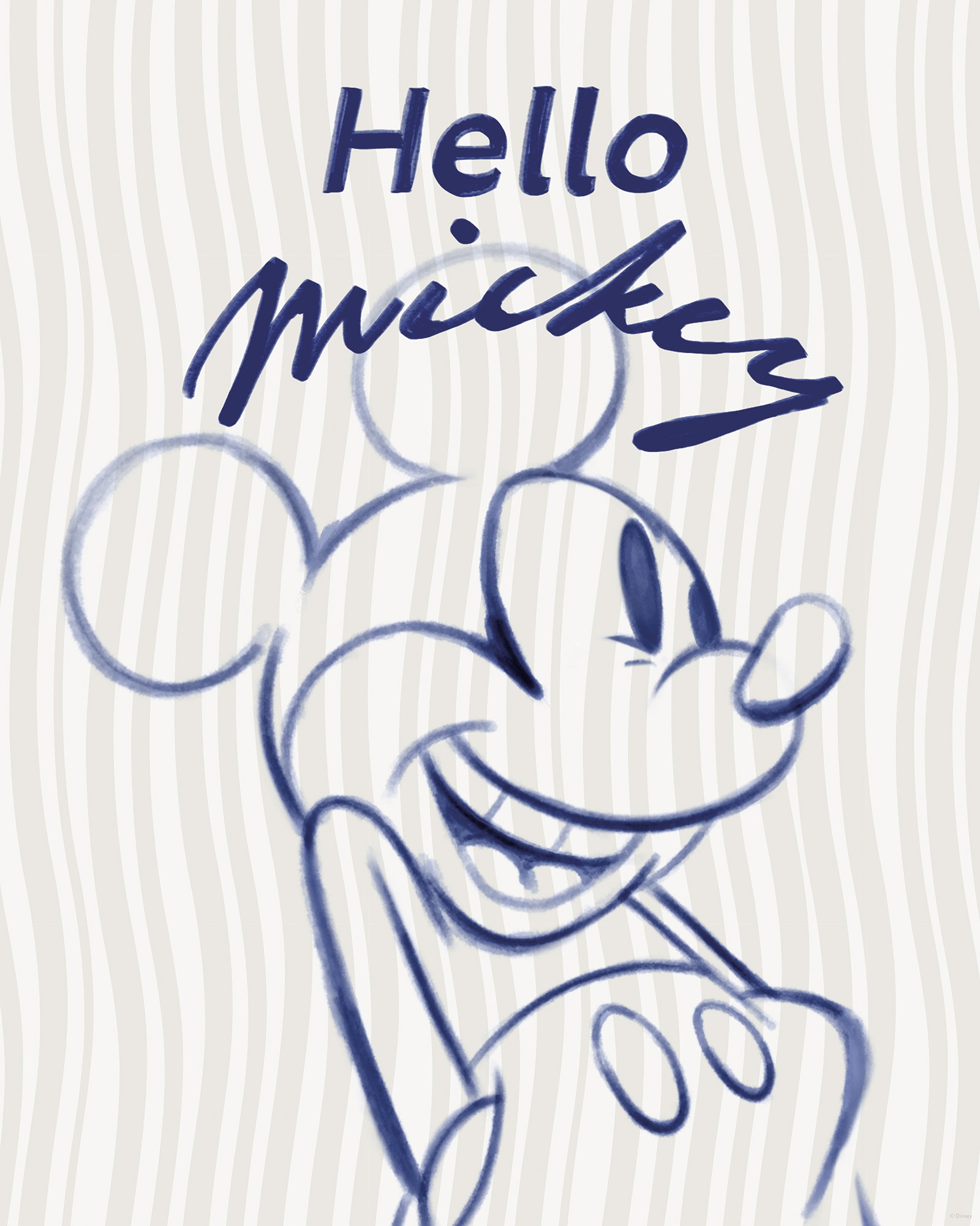 Komar Wandbild »Disney Mickey Mouse Hello« Disney Set, 1 Stk. tlg. 40 x 50 cm (Breite x Höhe) - Kinderzimmer, Dekoration