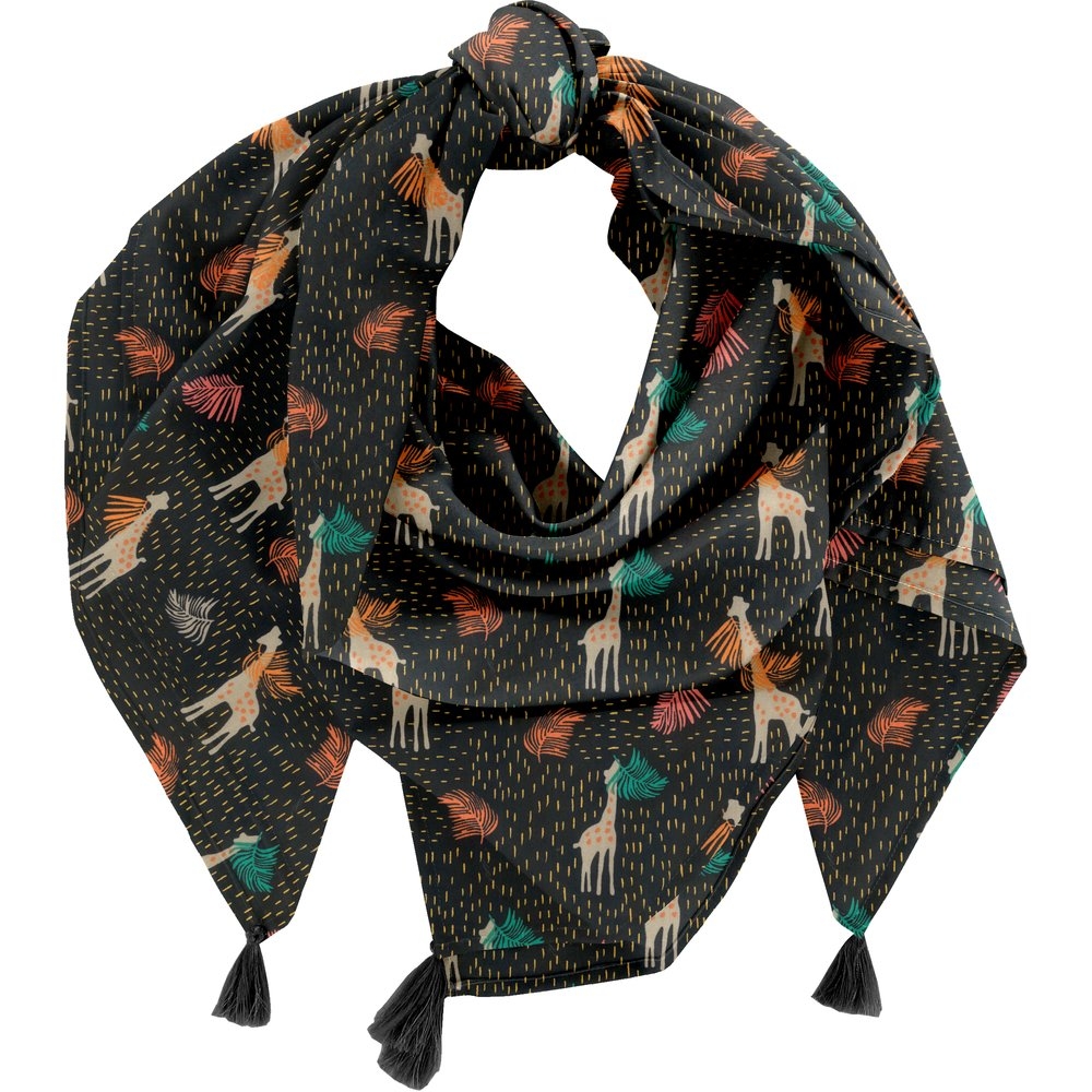 Foulard Pompon Palma Girafe