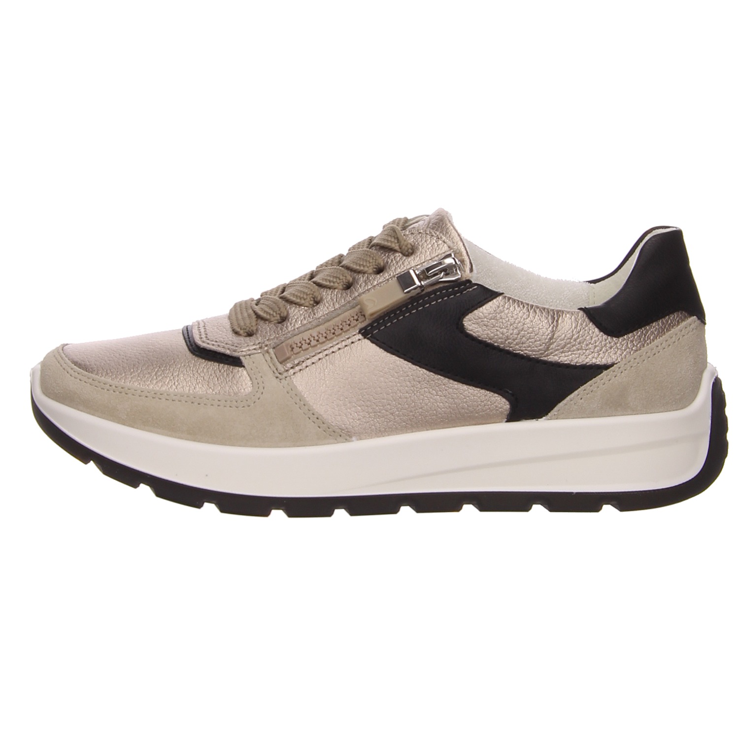 Ara Sneaker sand/schwarz gold/silber/bronce
