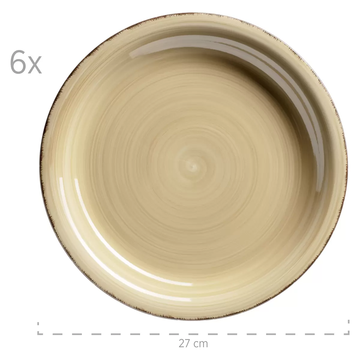 Teller-Set 12tlg. LUMACA Beige