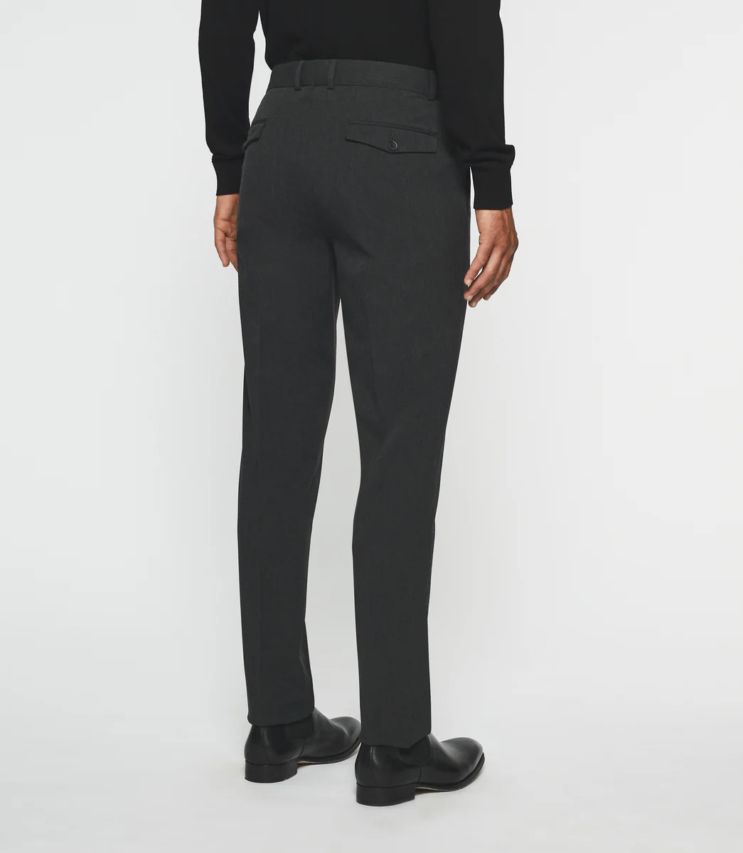 Pantalon ville uni bi-stretch gris moyen FAOR