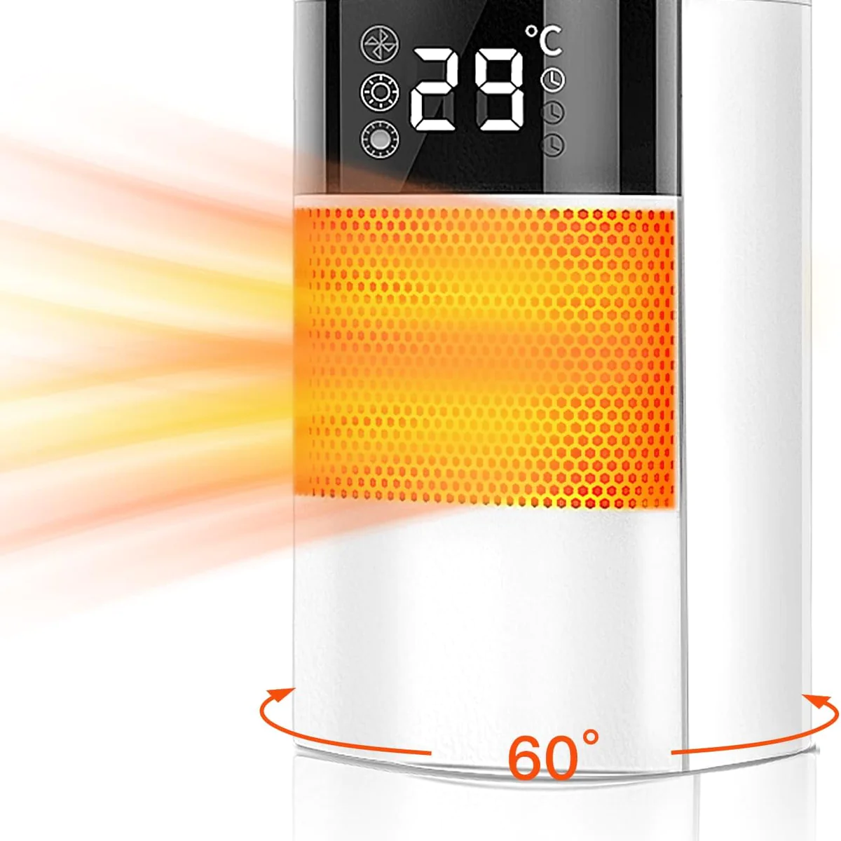 Chauffage Soufflant à Économie d'Énergie PTC 1000W blanc Vendos85