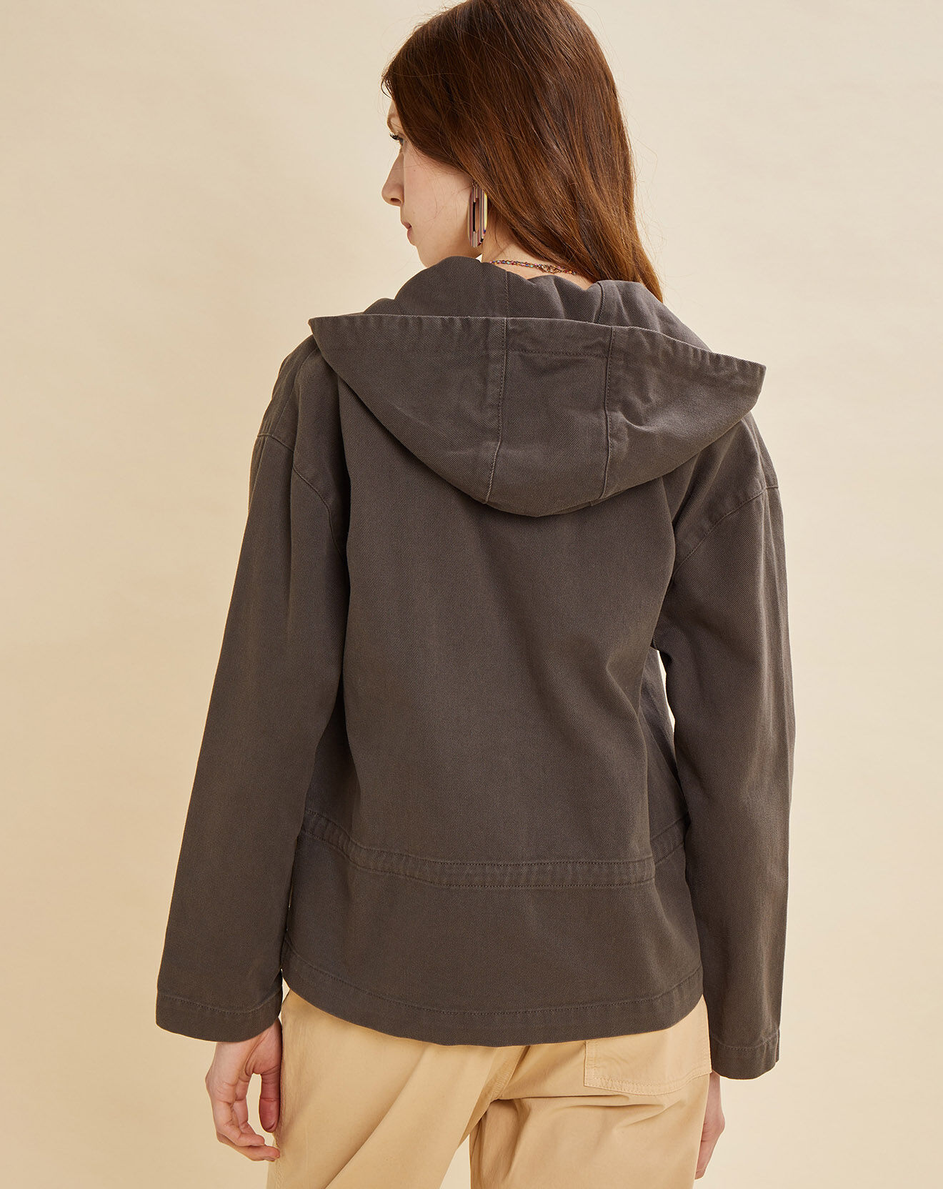 Chloé Stora Veste à capuche Brava charbon