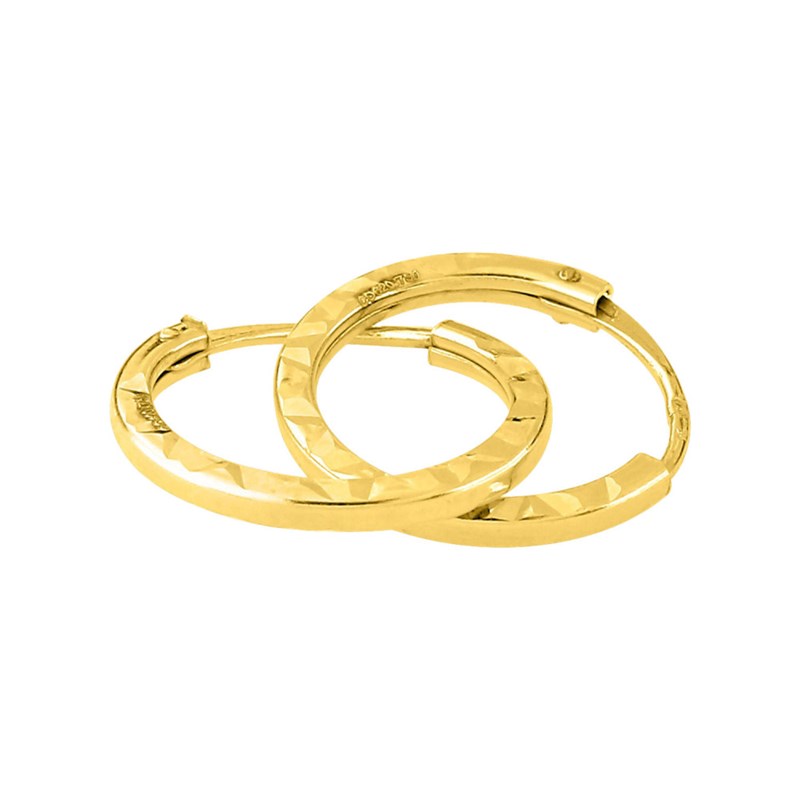 Créoles fantaisie Femme - Or 18 Carats diamètre 6mm